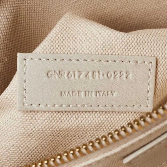 Yves Saint Laurent Green Linen And Leather Rive Gauche Tote Bag - Picture 11 of 11